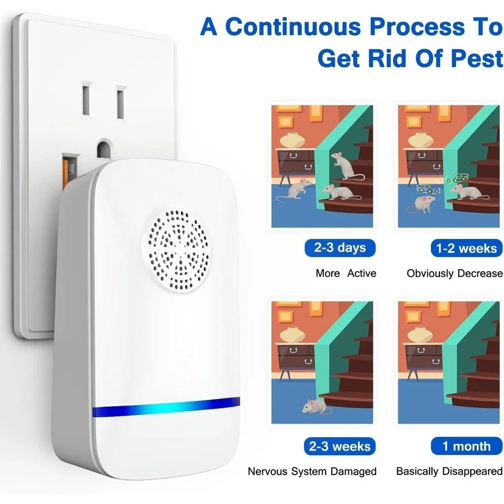 6 pcs Ultrasonic Pest Repeller Electronic Repellent Insects Mice Rat